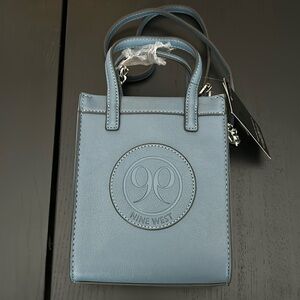 Nine West Clementina Mini Steel Blue Crossbody Bag